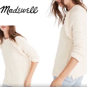 Madewell Fringe chunky knit sweater
